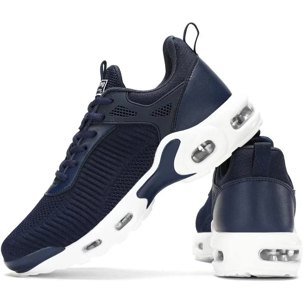 Men's Dark Blue Sneaker Non Slip Air Running Athletics Tennis Basketball Shoes